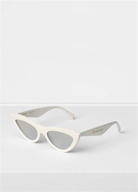 Cat Eye sunglasses in acetate with mirror lenses 